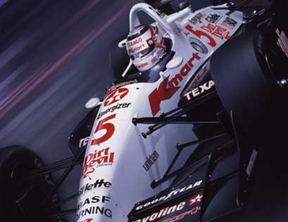 Nigel Mansell wins from pole position on his CART PPG Indy Car World Series debut in the opening round of 1993 at Surfers Paradise, Australia.